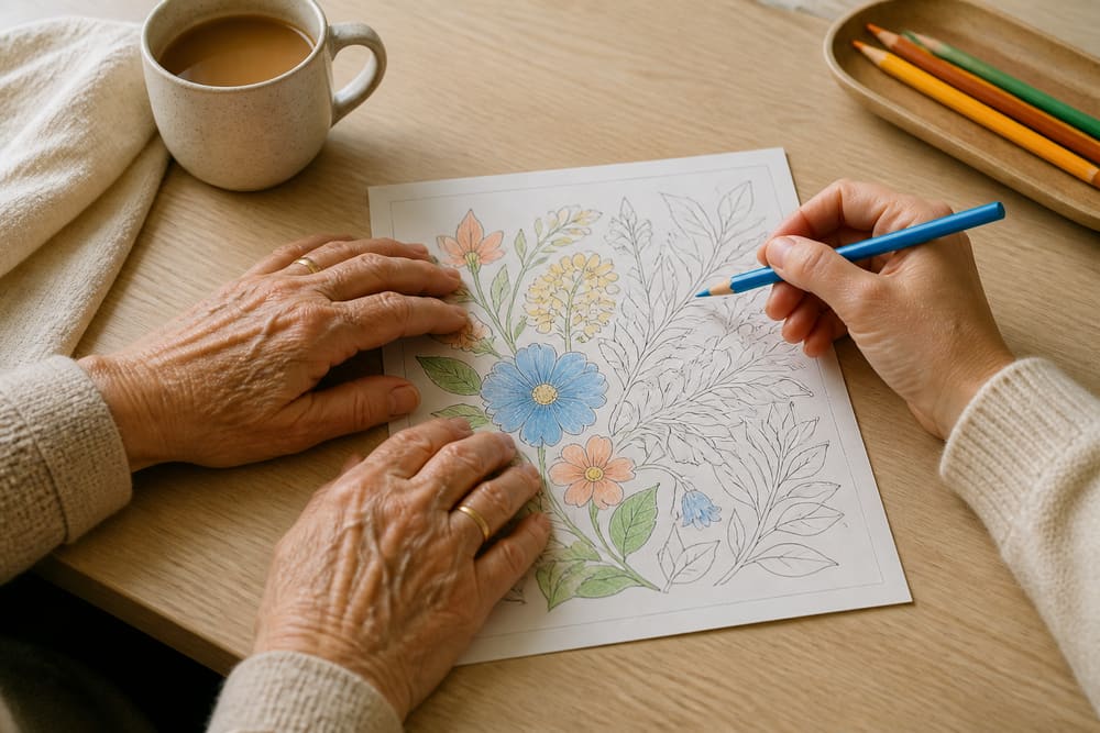 Coloring a page together